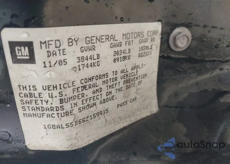 2006 Saturn Ion 3 from USA, damaged, VIN 1G8AL55B66Z159915